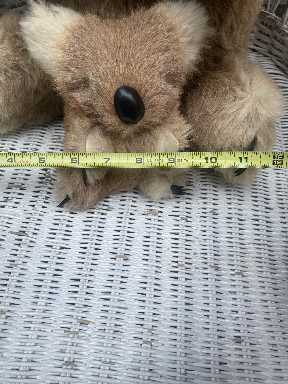 Vintage Plush Brown Koala Stuffed Animal Toy with Yellow Bow and Joey Koala - Picture 14 of 16